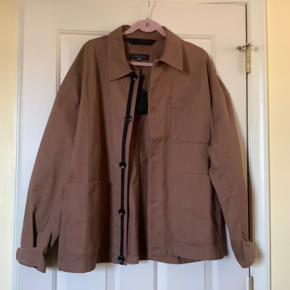 RAG & BONE Mercer Corduroy Barn Jacket Chocolate SZ L - Picture 4 of 16